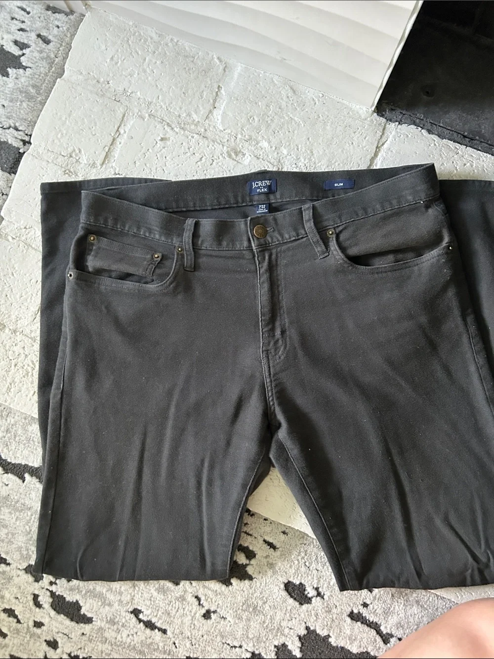 Men's Charcoal Slim Stretch Jeans 33x30